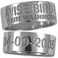 Duck Band Ring Sterling Silver 7mm Wide 